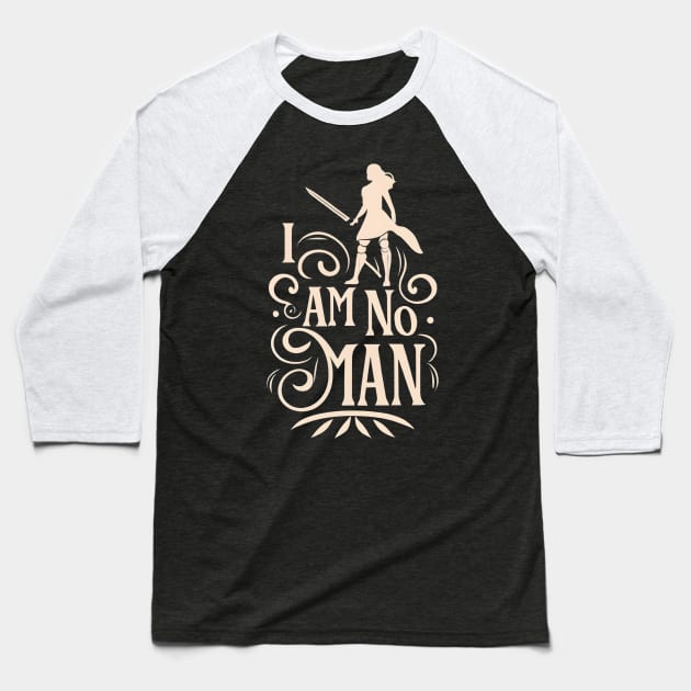 I am no man - Heroine - Black - Fantasy Baseball T-Shirt by Fenay-Designs